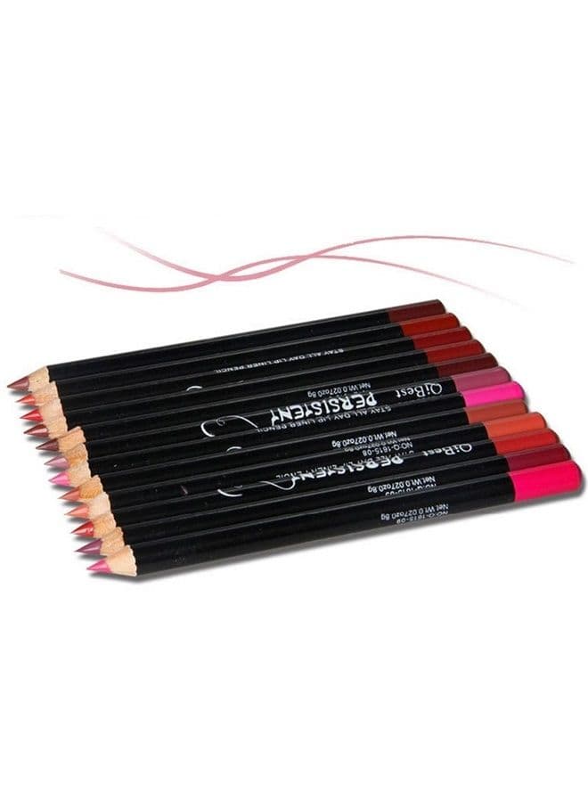 Lip Liner Pencil Matte 12pcs/lot 12 Color Long Lasting Waterproof Lipliner Set