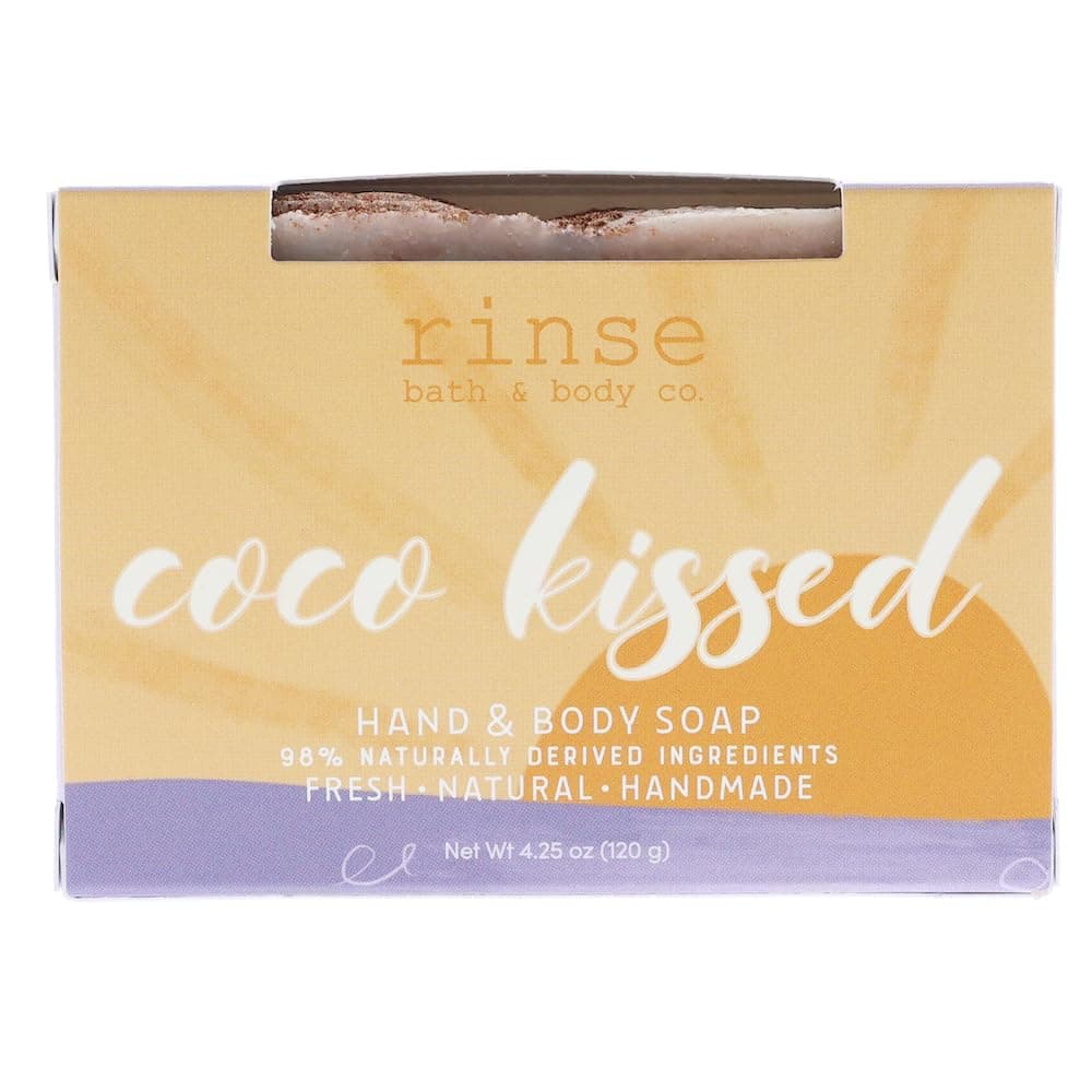 Rinse Bath Body Coco Kissed Handmade Soap Shea Cocoa Butter Warm Beach Scent Essential Oils Gluten Free Vegan Friendly 425oz