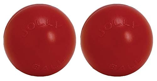 Jolly Pets 2 Pack of PushNPlay Ball Dog Toys Red 6Inch