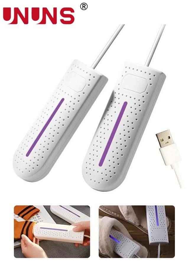 Shoe Dryer,USB Port Powered Portable Foot Boot Glove Dryer With UV light,Eliminate Bad Odor And Sanitize Shoes For The Family