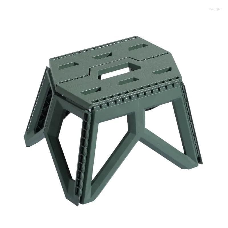 Cyrox Non Slip Compact Heavy Duty Folding Stepping Stool Collapsible Mini Outdoor Camping Square Stools for Kitchen Garden Camping Hiking Picnic 1Pcs