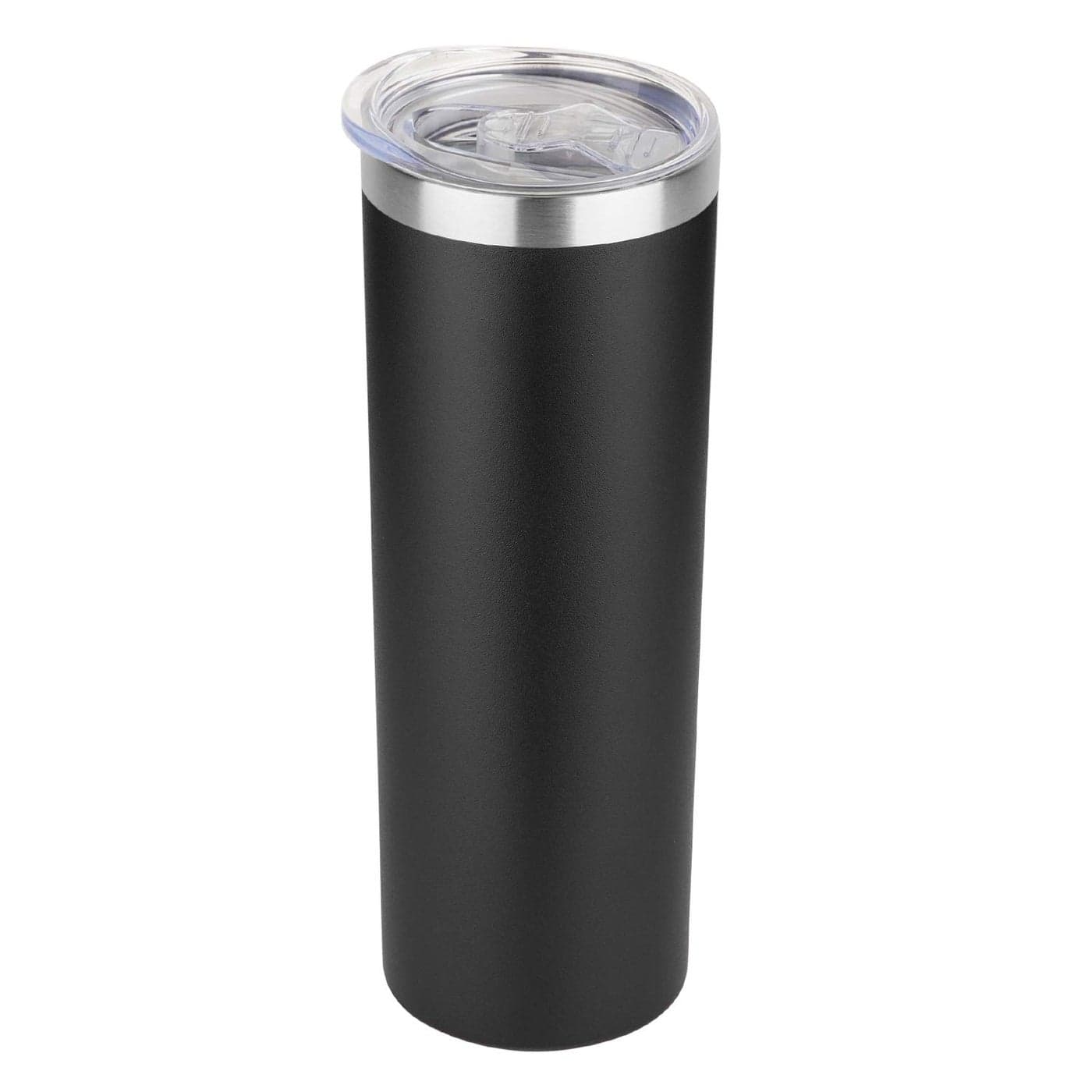 HASLE OUTFITTERS 20 oz Skinny Tumbler Stainless Steel Insulated Slim Tumbler with Lid Reusable Double Wall Travel Coffee Mug Durable Powder Coated Travel Water CupBlack 1