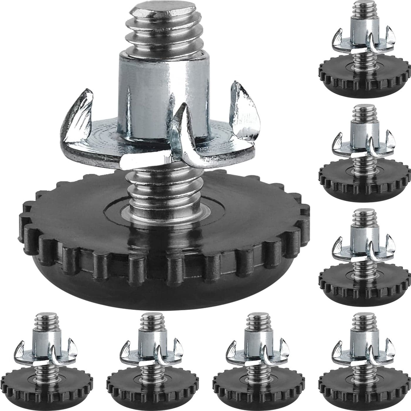Anwenk Stainless Steel Patio Furniture Leveling Feet 1420 Screw in Threaded Outdoor Furniture Levelers Adjustable Table Chair Levelers Feet Glides for Chairs Tables Cabinet Patio Furniture 8 Pack