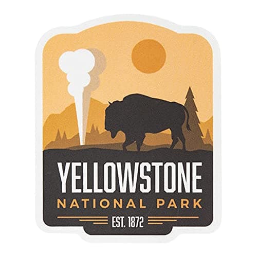 Vagabond Heart Yellowstone National Park Sticker - Weatherproof Vinyl Souvenir Decal
