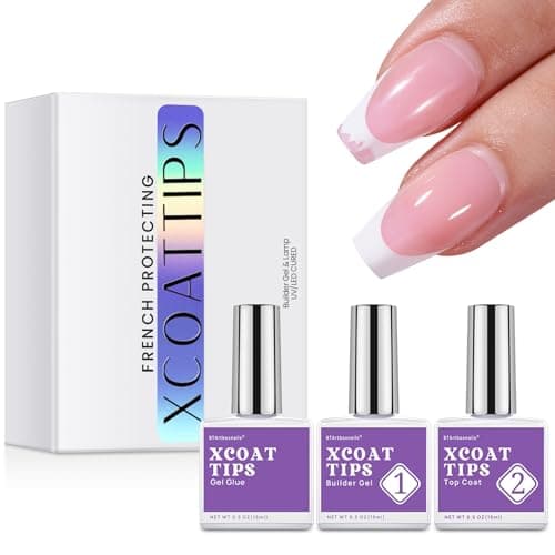 btartboxnails Nail Tips Builder Gel Set 15ml Nail Tip Builder Gel 15ml Top Coat with Gel Nail Glue for French Tip Gel Nails 30Days Long Lasting