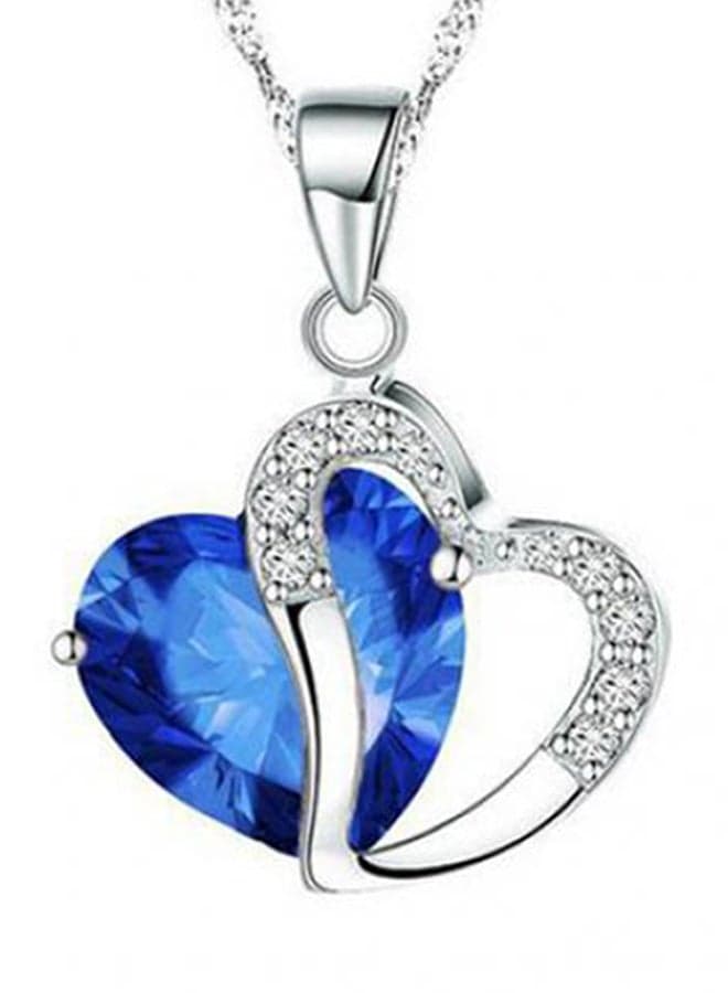 Rhinestone Heart Teardrop Pendant Necklace