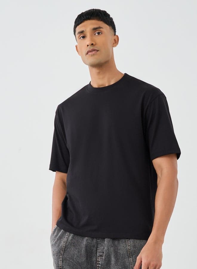 Pack of 2 - Cotton Rich Oversized Crew Neck T-Shirt