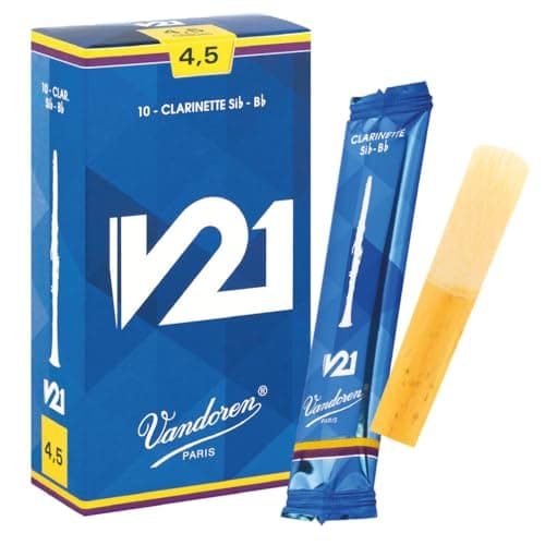 Vandoren CR8045 Bb Clarinet V21 Reeds Strength 4.5; Box of 10