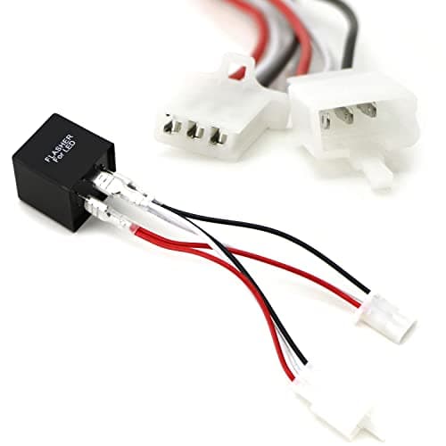 iJDMTOY GL88T1 Electronic LED Flasher w/Wiring Adapter Kit Compatible with Honda Gold Wing GL1800 F6B Bike Fix LED Turn Signal Bulbs Hyper Flash Issue