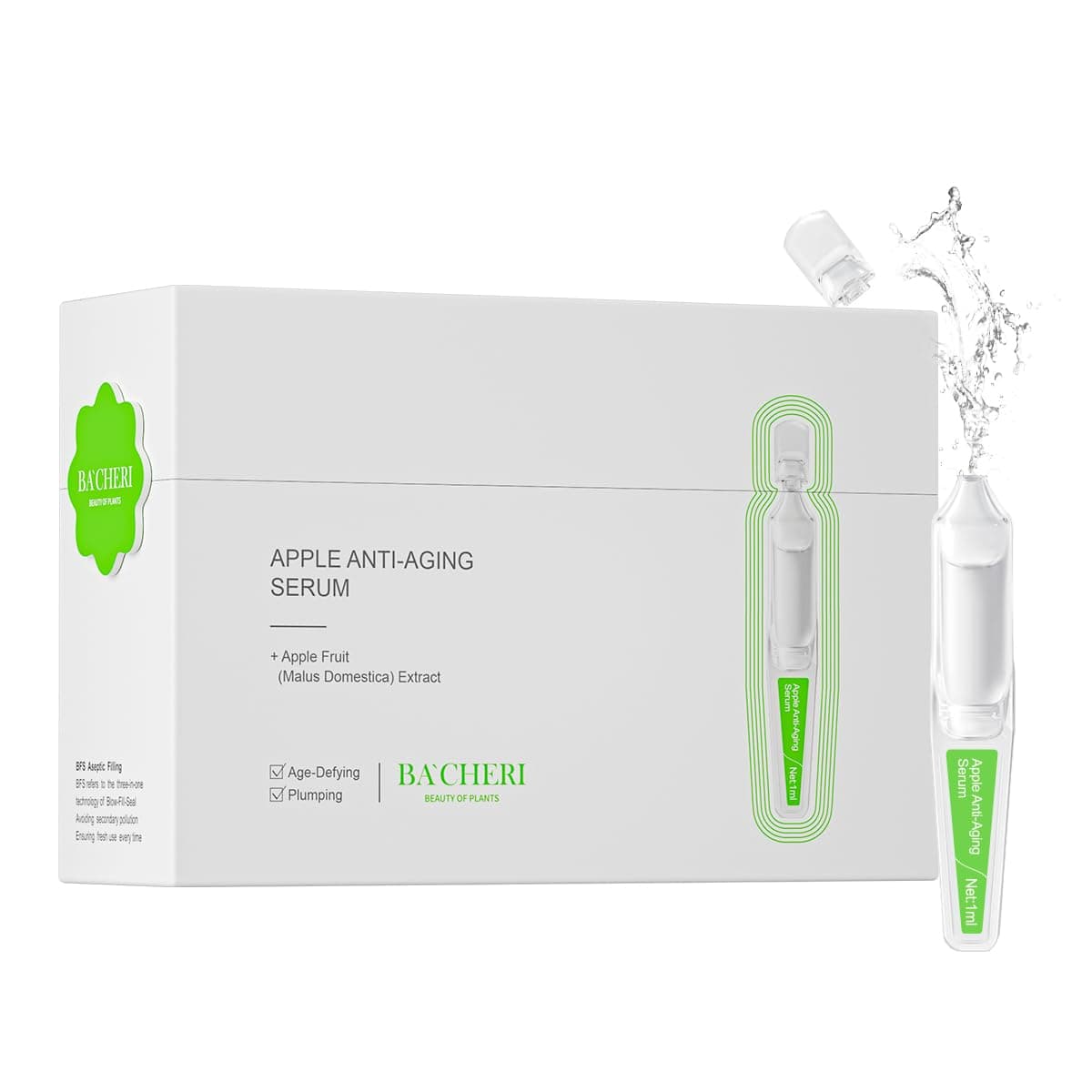 Hydrating AntiAging Ampoules Serum Apple Stem Cell Tremella Mushroom Extract and Collagen Deep Hydration AntiWrinkle Skin Firming Revitalizing For All Skin Types 30 PcsBox