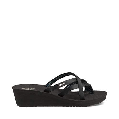 Teva Women's W Mush Mandalyn Wedge Ola 2 Flip-Flop, Black, 9 M US