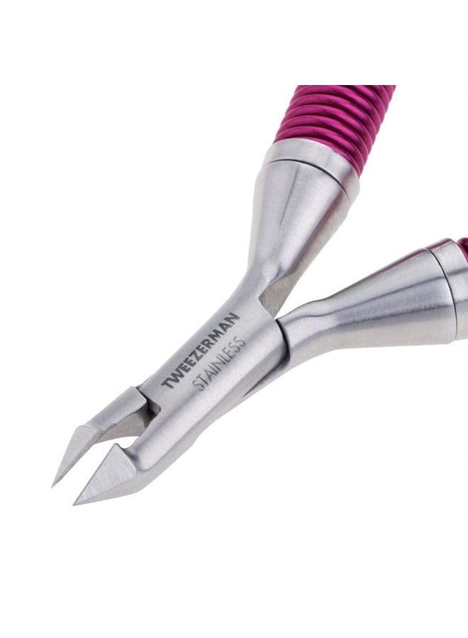 Grip & Snip Spiral Spring Cuticle Nipper Assorted Colors, Blue/Pink, 2.5 x 1 x 6"