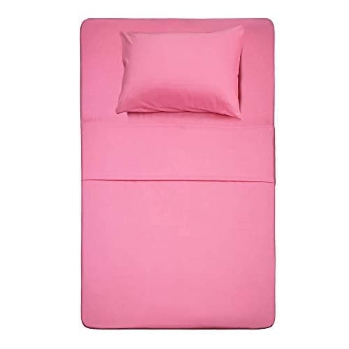 Best Season 3 Piece Bed Sheet Set (Twin,Peach Pink) 1 Flat Sheet,1 Fitted Sheet and 1 Pillow Cases,100% Brushed Microfiber 1800 Luxury Bedding,Deep Pockets,Extra Soft & Fade Resistant