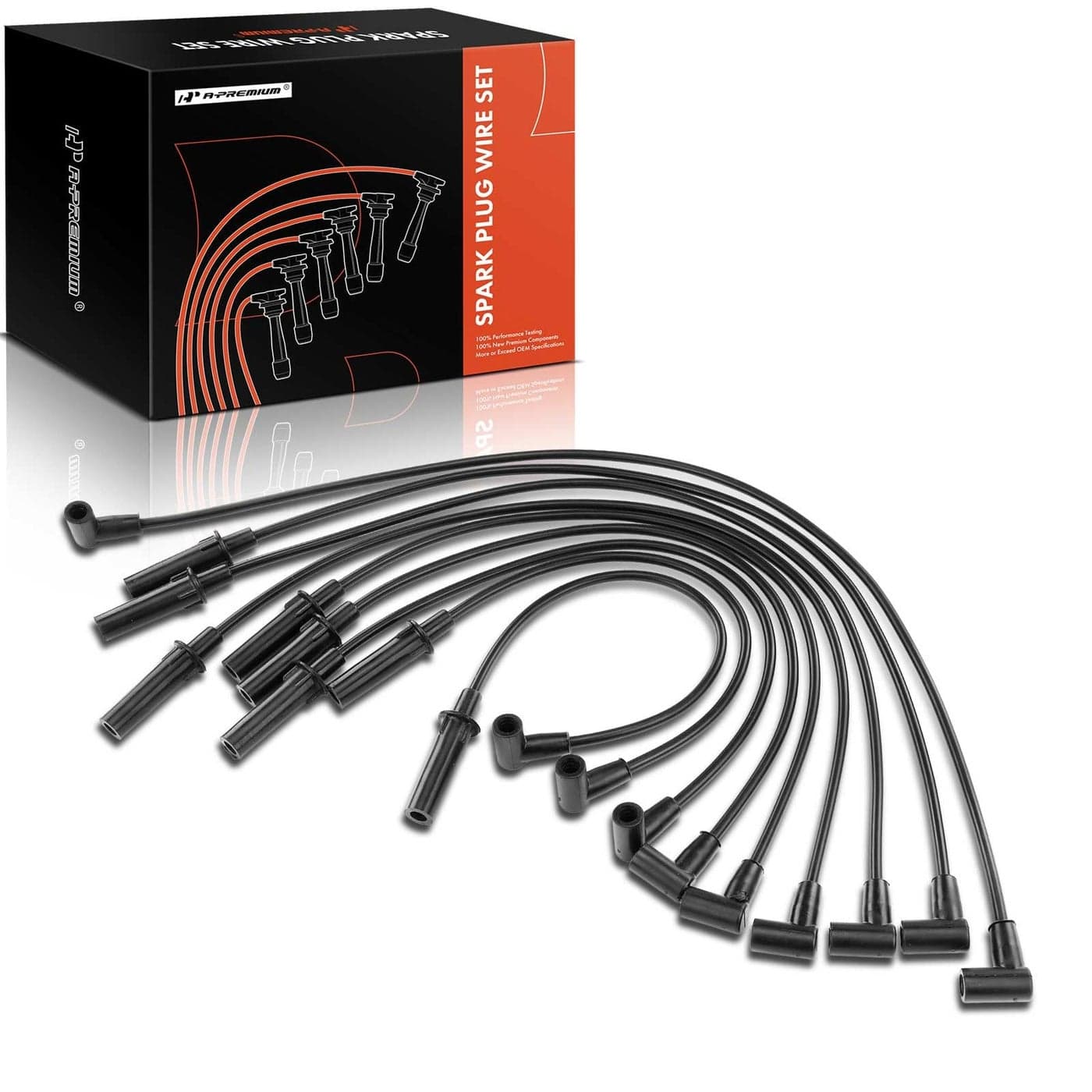 APremium Ignition Spark Plug Wires Set of 9 Compatible with Dodge Ram 1500 2500 3500 Van Durango Dakota B1500 B2500 B3500 D150 D250 D350 W150 W250 W350