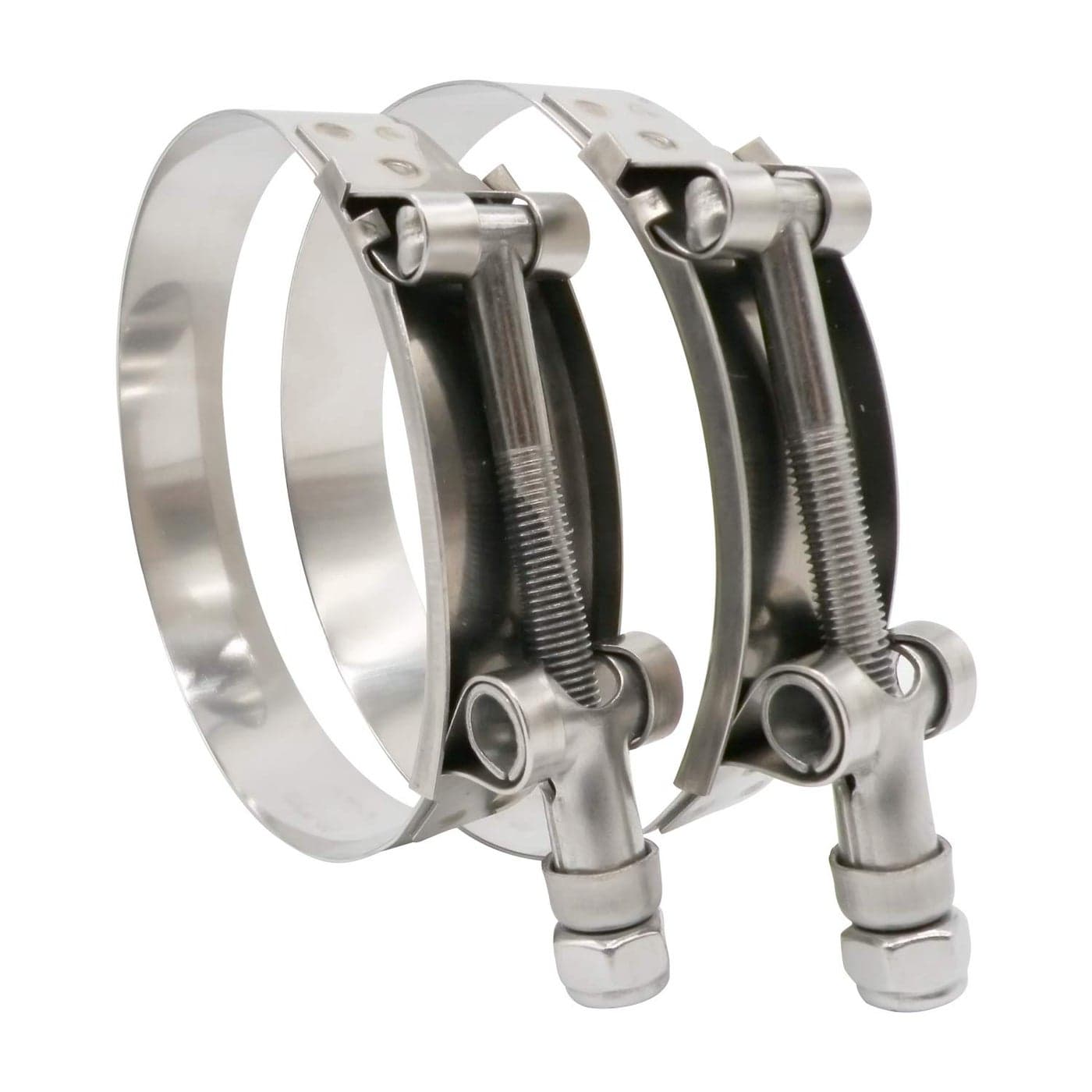 ROADFORMER 109mm 117mm TBolt Hose OD Clamp Working Range 431 461 for 45 Hose OD SS Bolt and Band Floating Bridge and Nylon Insert Locknut 109mm 117mm 2 pack