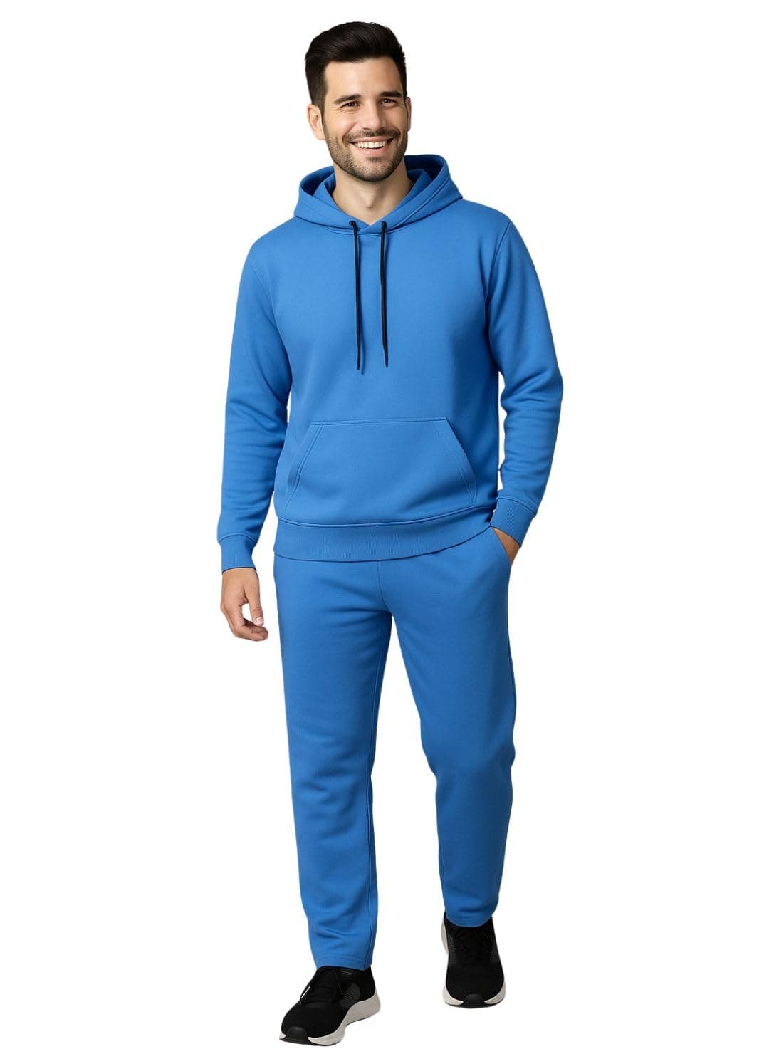 Mack Jonney Solid Track Suit for men | Co-ord Set | Warm Fleece Tracksuit Set | Full Sleeve Hoodie-M4918