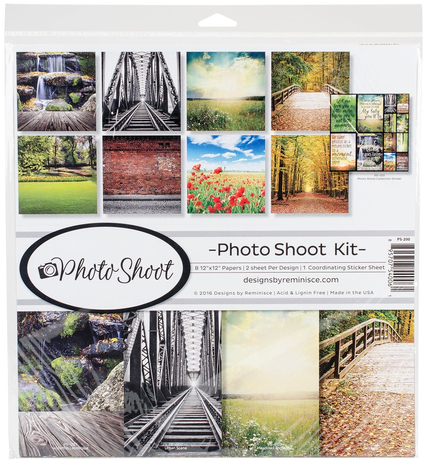Reminisce PS-200 Photo Shoot Scrapbook Collection Kit 12x12 inches