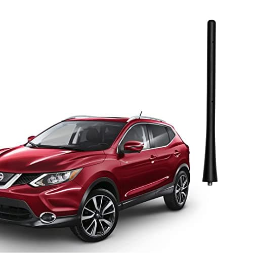 7 inch Radio Antenna Mast Compatible with Nissan Mitsubishi Infiniti Select Models, Direct Replacement, Short Roof Antenna, Black Flexible Rubber