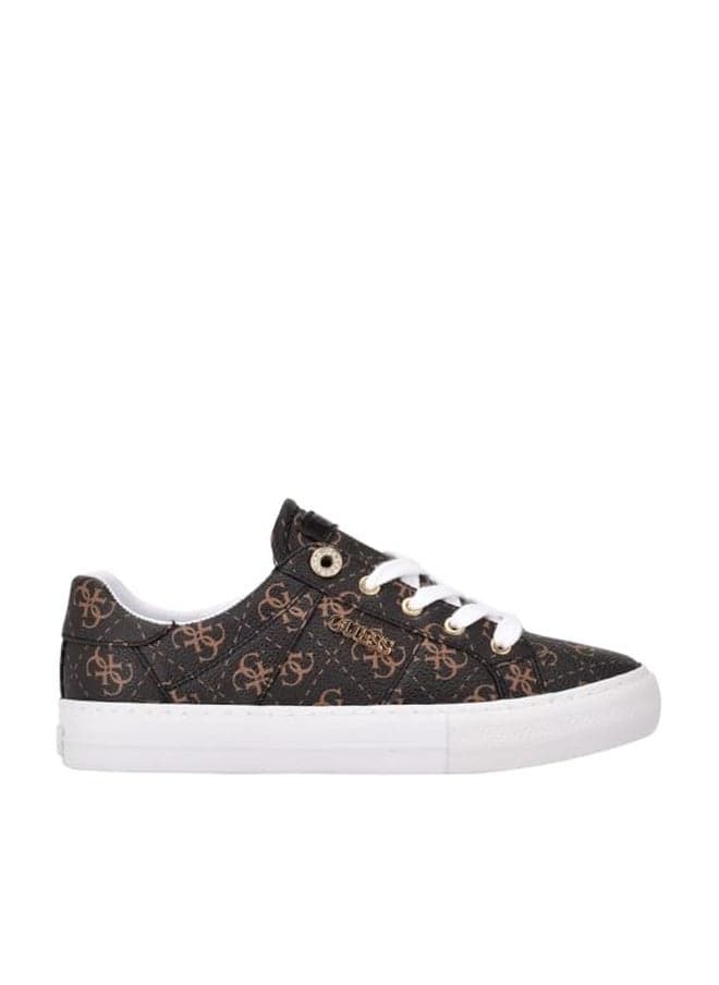 Guess Women's Loven3 Sneaker, Brown Multi 908, 9