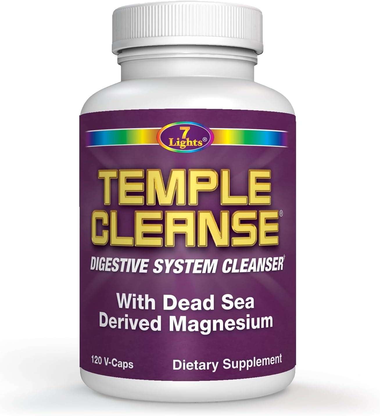 Temple Cleanse 120 Capsules Oxygen Dead Sea Magnesium Colon Cleanse Detox FastActing Constipation Relief No GasBloating Vegan GlutenFree Digestive Cleanse Gentle on Stomach for Women Men