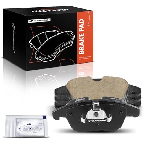 A-Premium Front Ceramic Disc Brake Pads Set Compatible with Volvo S60 2011-2018, XC70 2008-2016, S80, V60, V70 & Land Rover Range Rover Evoque, LR2 & Jaguar S-Type, XK, XJ8, XF, Vanden Plas, 4 Pcs