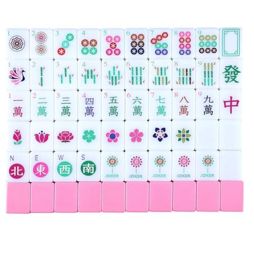 Arrowbash American Mahjong Set Only with 160 Mahjong Tiles 12inch American Mah Jong Set Hand Carved Pattern for Adult Social Party Mah Jong Lovers Gift