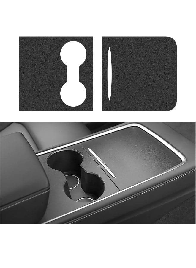 Center Console Wrap Kit for Tesla Model 3 / Model Y 2021 Matte Black Console Cover Interior Trim Wrap Kit for Tesla 2021 Accessories (Black)