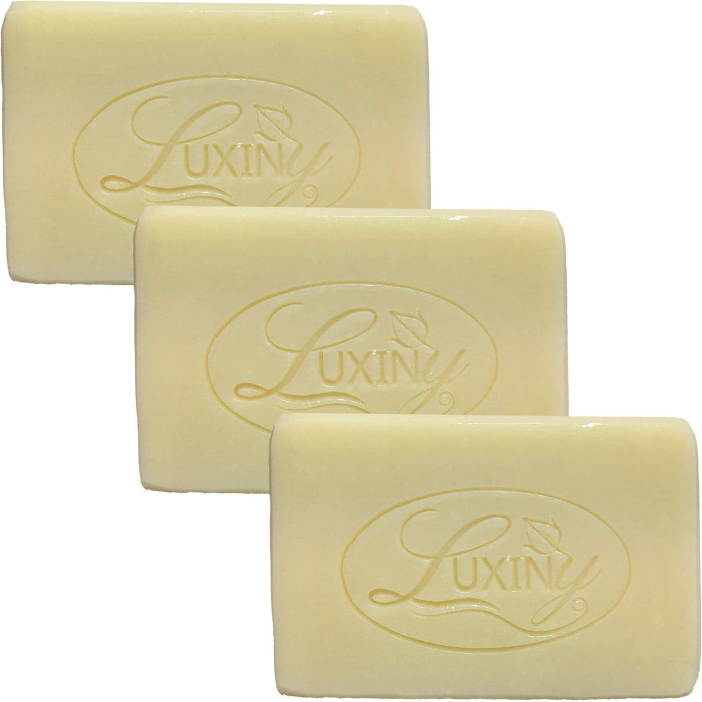 Luxiny Natural Soap Bar Cocoa Butter Shea Handmade Body Soap and Bath Soap Bar is a Palm Oil Free Moisturizing Vegan Castile Soap for All Skin Types Including Sensitive Skin Unscented 3 Pack