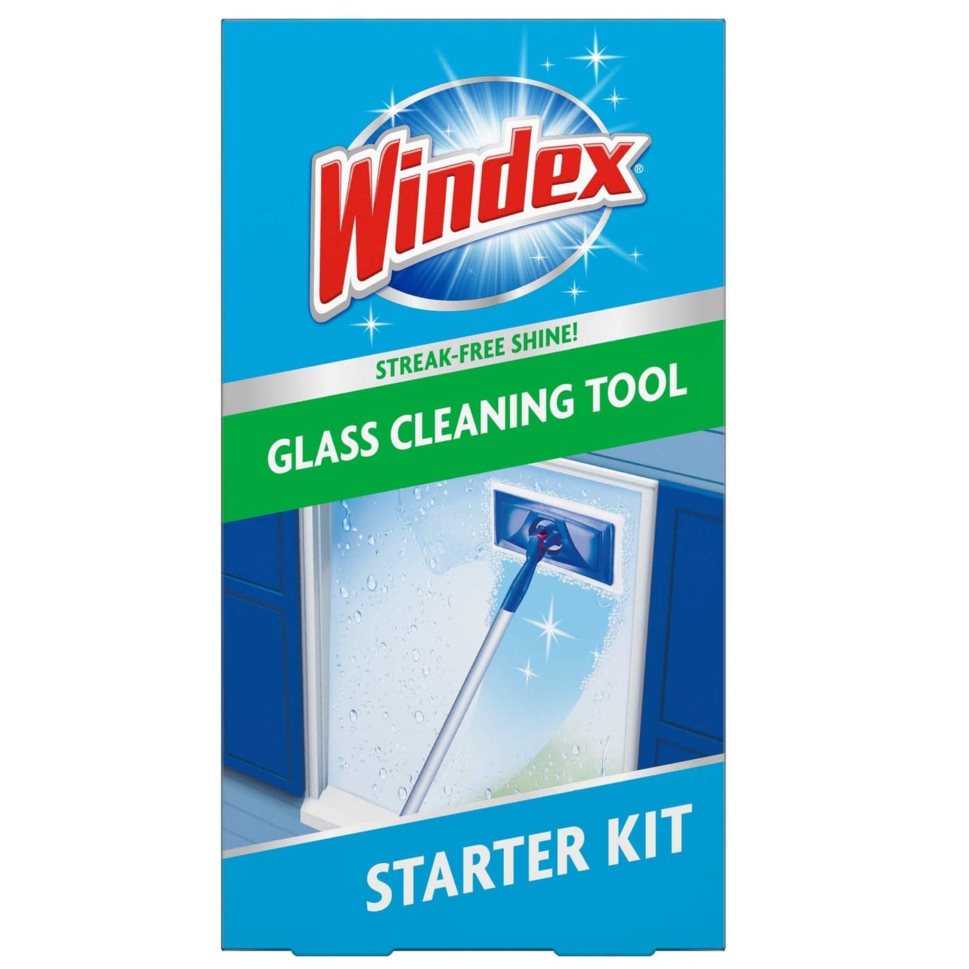 Windex Outdoor All-In-One Glass and Window Cleaner Tool Starter Kit (Packaging May Vary)