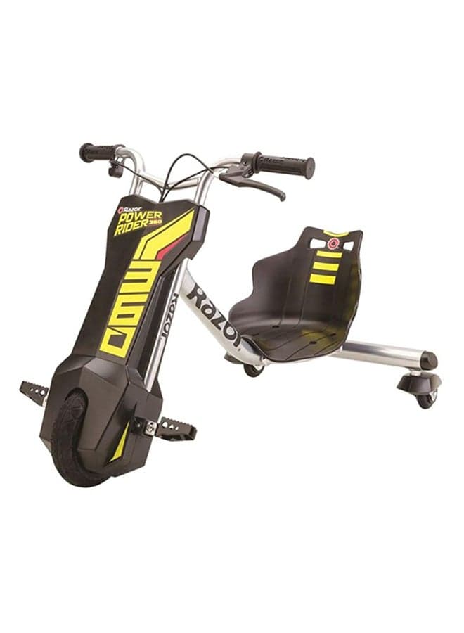 3 Wheeled Power Rider Durable Sturdy Smooth Drifting Electric Ride On Trike For Kids Black 25 x 27 x 10inch