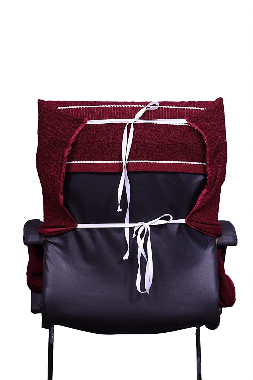 LRSDAA 100 Superfine Cotton Solid Large Luxury Office Chair Towel with Tie Knot 550 GSM Maroon