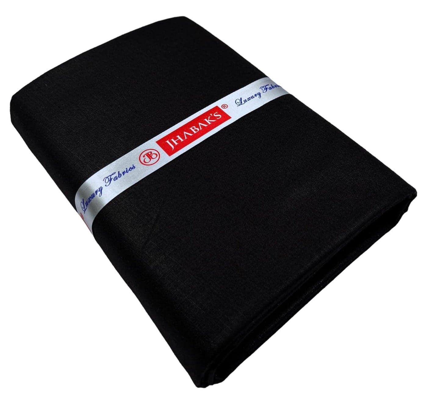 JHABAK'S Premium Unstitched Shirt Fabric for Men Cotton Blend Material 2.25 Meter Shirt Piece Cloth (Jet Black, Free Size)