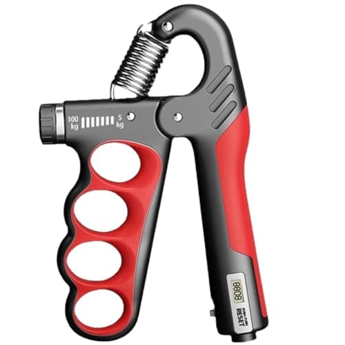 LIONFIT Adjustable Hand Gripper with Digital Counter & Finger Holes | 5–100 kg Resistance | Heavy Duty Grip Exerciser for Men & Women | Wrist & Forearm Strengthener – Home & Gym