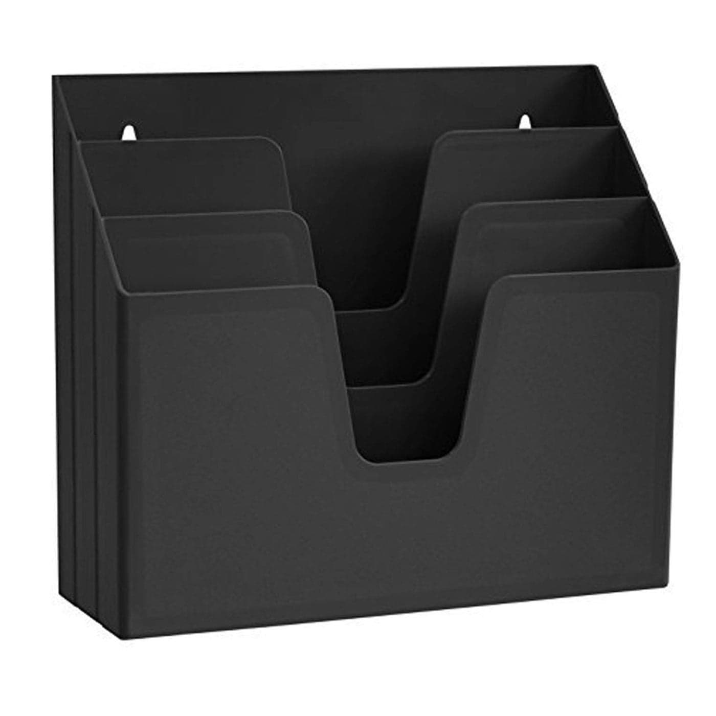 Acrimet Horizontal Triple File Folder Holder Organizer Black Color