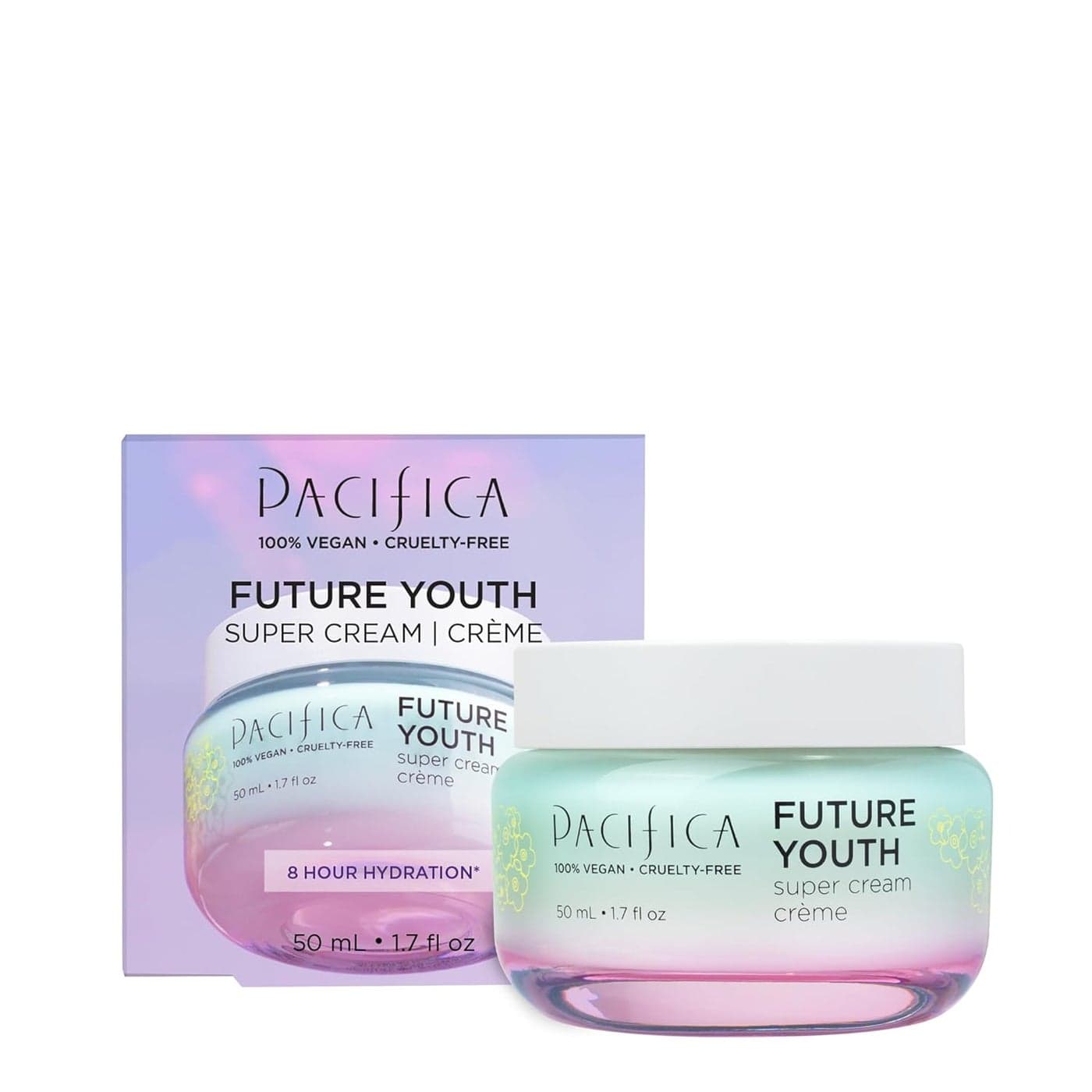 Pacifica Future Youth Super Cream Daily Face Moisturizer Skincare Hydrating Aging Skin Lightweight Firming Cream Face Cream For Aging and All Skin Types Vegan 17 fl oz 1 Count