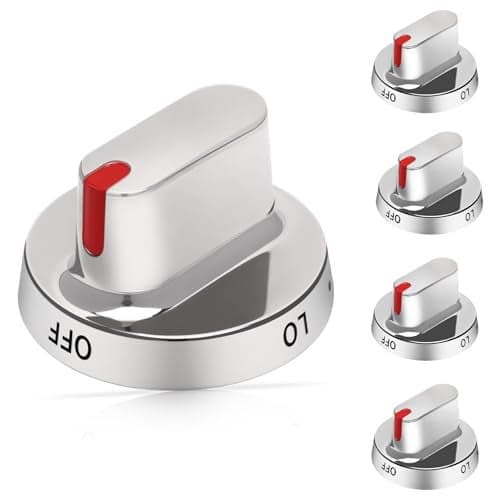 Upgraded 5pcs DG64-00472A / DG64-00347A Stove knobs Compatible with Samsung Gas Range Knobs DG64-00473A,DG64-00347B Stove knob, Replaces FX710bgs, NX58F5500SS, FX510BGS, FX510BGS, NX58F5300SS