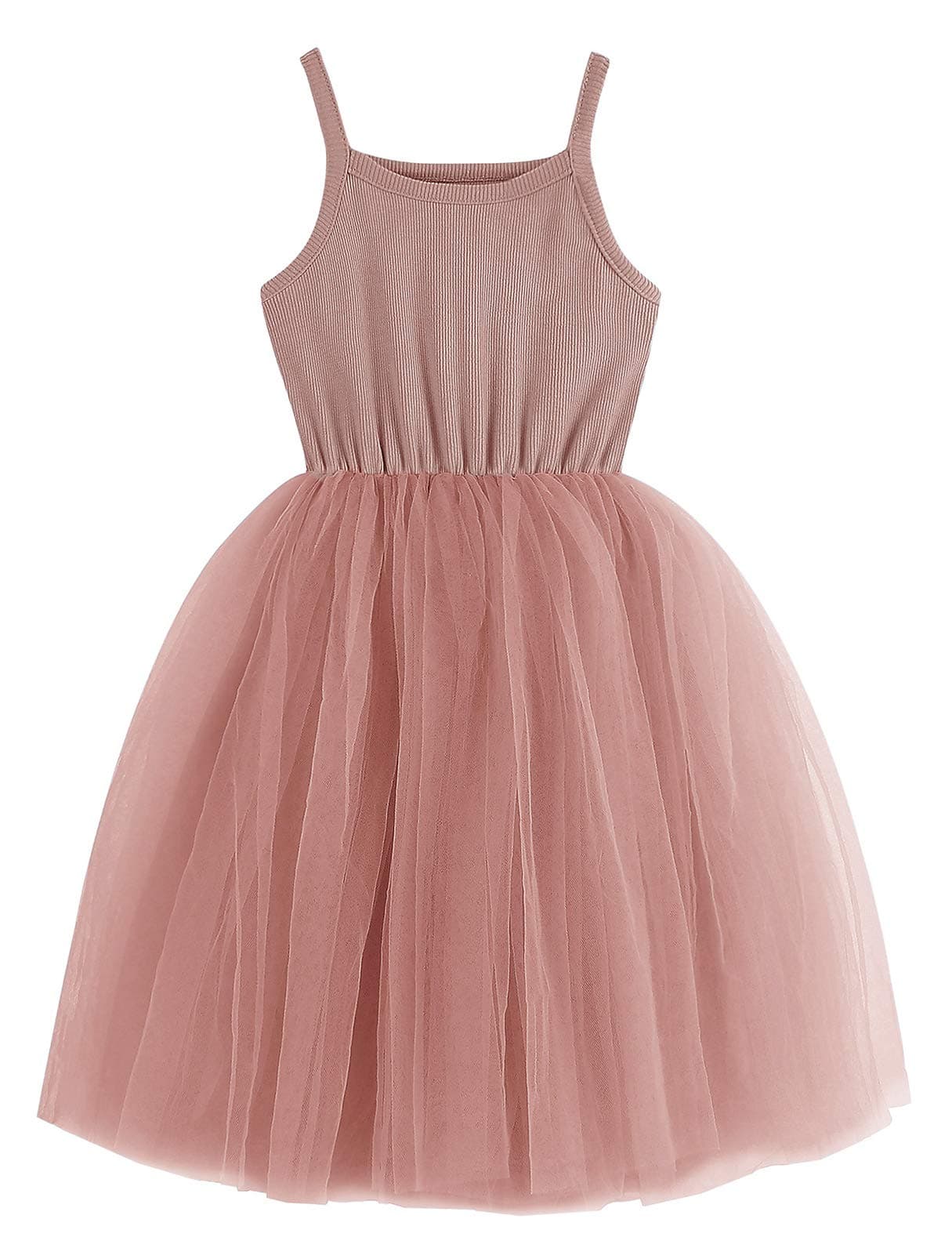 BTGIXSF Baby Girls Tutu Dress Toddler Sleeveless Tulle Dress Princess Infant Party Dresses 1580 Pink 4T