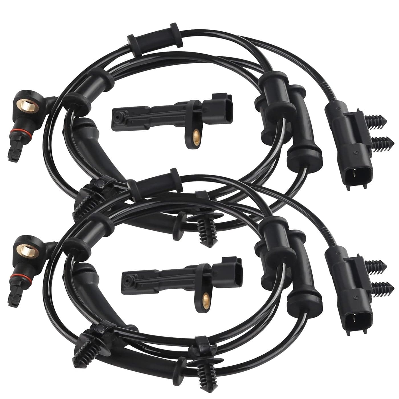 WMPHE 4 PCS ABS Wheel Speed Sensor 52125003AB 68003281AA Compatible with Jeep Wrangler 36L 2012 2013 2014 2015 2016 2017 Jeep Wrangler 38L 2007 2008 2009 2010 2011 Front and Rear ABS Sensor