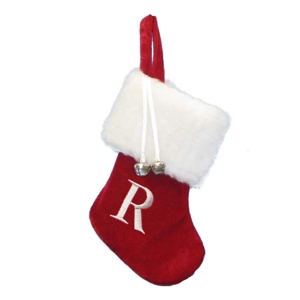 Kurt S Adler Monogrammed R Miniature Stocking