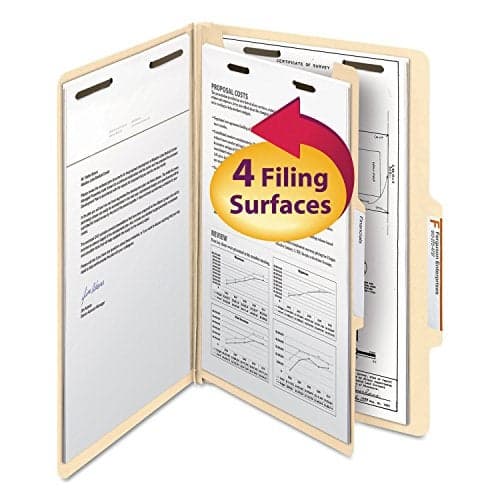 Smead Classification File Folder 1 Divider 2 Expansion 25Cut Tab Legal Size Manila 10 per Box 18700