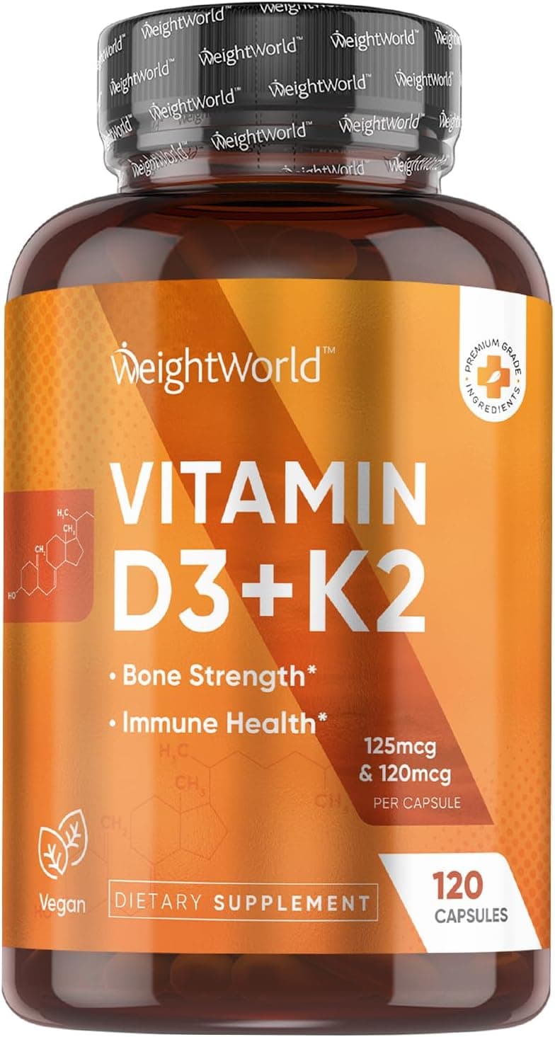 Vegan Vitamin D3 K2 Capsules for Bone Strength