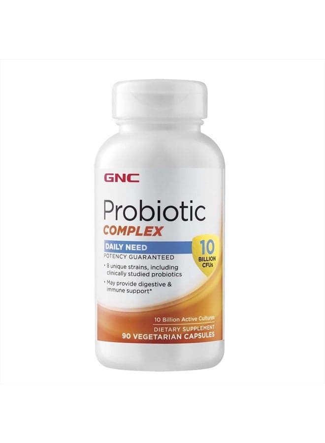 Probiotic Complex Daily Need with 10 Billion CFUs | 8 Unique Strains, Including Clinically Studied Probiotics May Provide Digestive & Immune Support, Vegetarian | 90 Capsules
