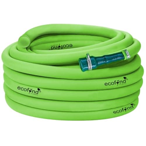 ecofynd 30 Meter/100 Feet, 1/2 Inch Flexible PVC Green Water Pipe, Heavy Duty Long Pipes with Hose Connectors & Clamps, Home Garden, Car Wash, Floor Clean, Park Cleaning, Outdoor Indoor