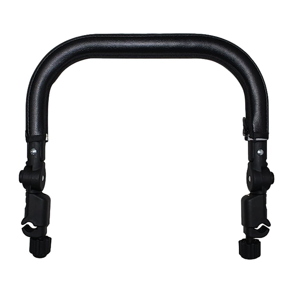 Baby Stroller armrest Black PU Leather Bumper Universal Handle Detachable Stroller Rod Replacement Stroller Bumper