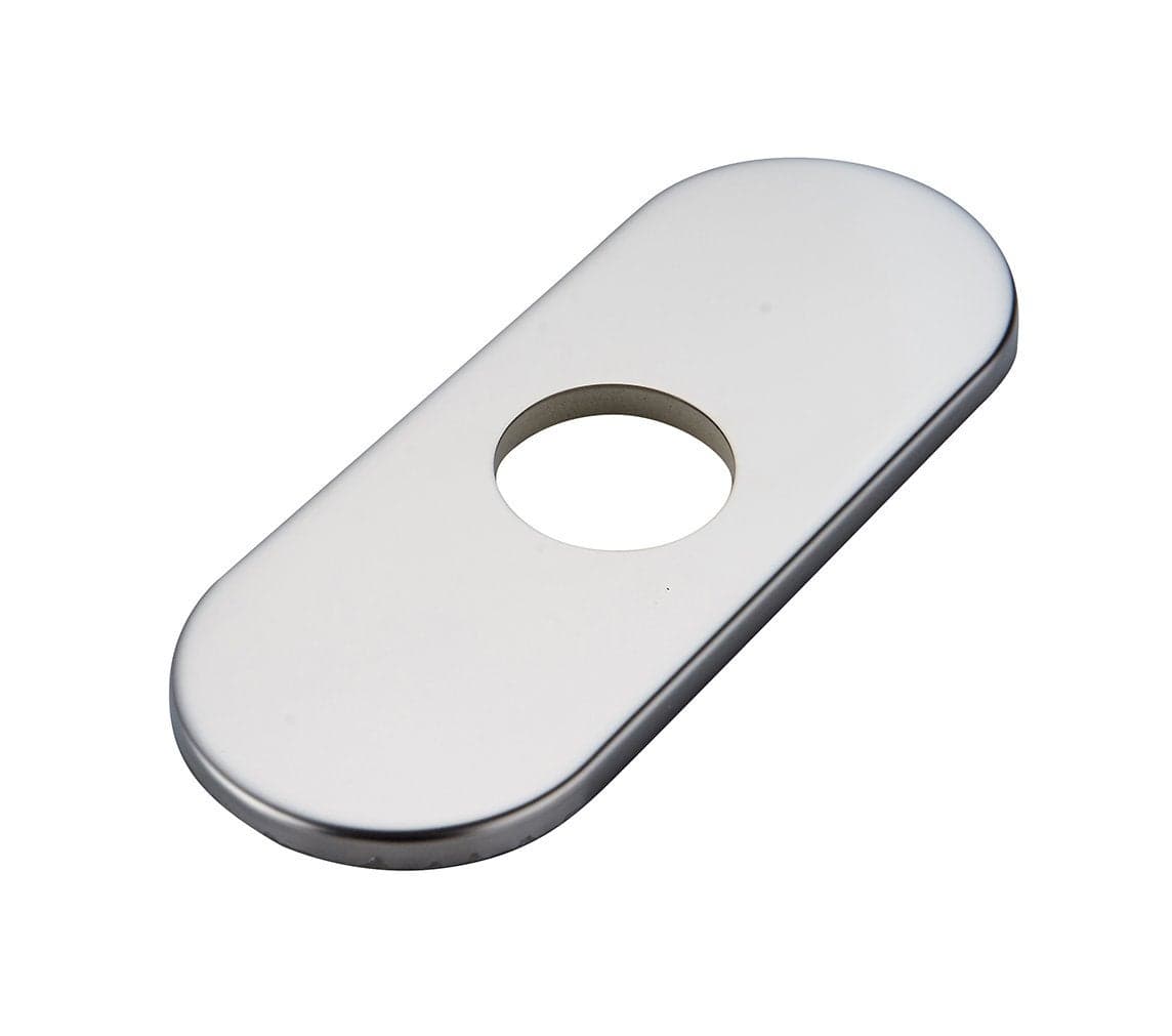 BWE 6 Inch Bathroom Vessel Vanity Sink Faucet 4 Hole Cover Deck Plate Escutcheon Chrome