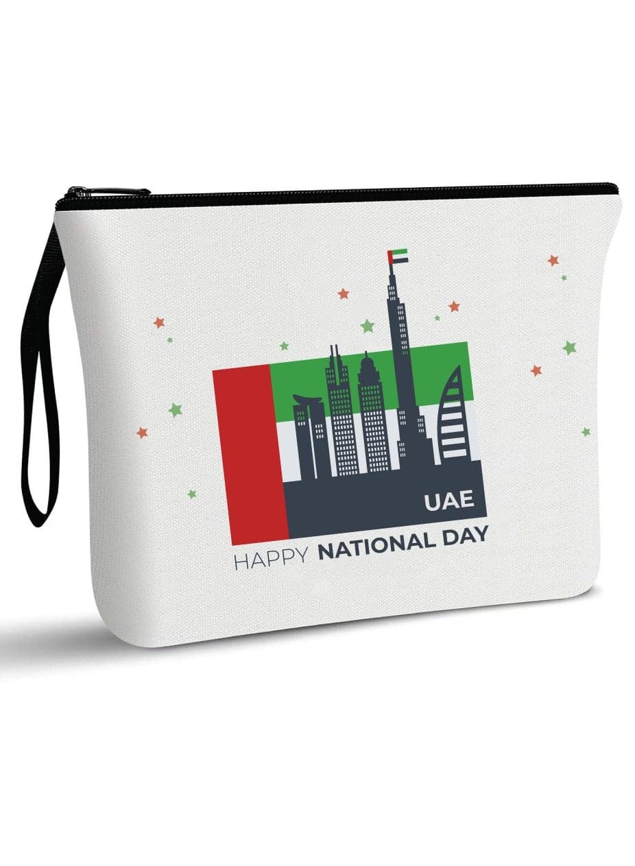 UAE National Day Cosmetic Bag Full Zipper Pouch - Celebrate UAE National Day Gift for Woman