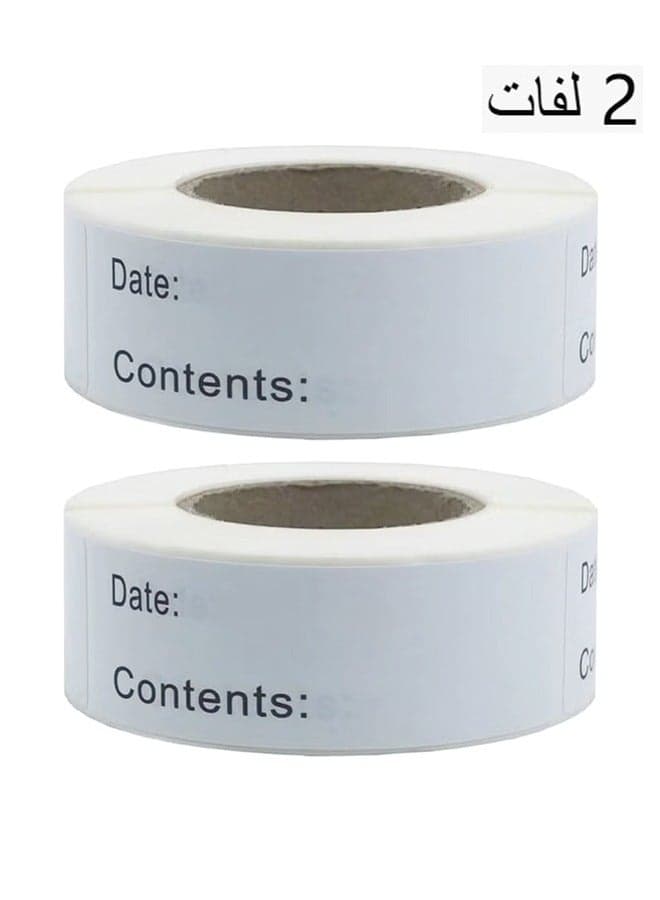 Sticker Label, Food Freezer Label, Self-Adhesive Removable Refrigerator Food Storage Paper Label, Sticker Note Index Decals Label, Stickers Gift Tags, (125 Pieces In 1 Roll, 2 Rolls In Total)