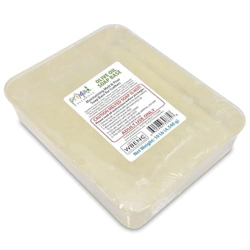 Primal Elements Olive Oil Soap Base - Moisturizing Melt and Pour Glycerin Soap Base for Crafting and Soap Making, Easy to Cut - 10 Pound