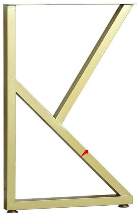 Ventuos 28 Table Legs Metal Gold Industrial Modern Coffee Table K Shape Cast Iron Modern Dining Furniture Set of 2 H28xW18Gold Only Legs