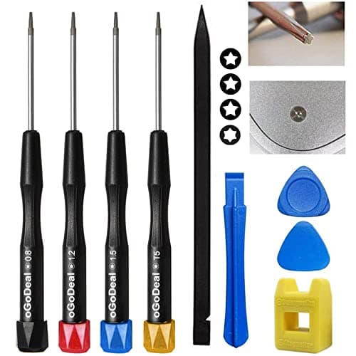 oGoDeal P2 P5 P6 Pentalobe Screwdriver, 5 Pointed Star, 0.8mm, 1.2mm and 1.5mm, T5 Trox, Screwdriver for Apple, iPhone, Macbook Pro & Air and Retina and Repair Tool